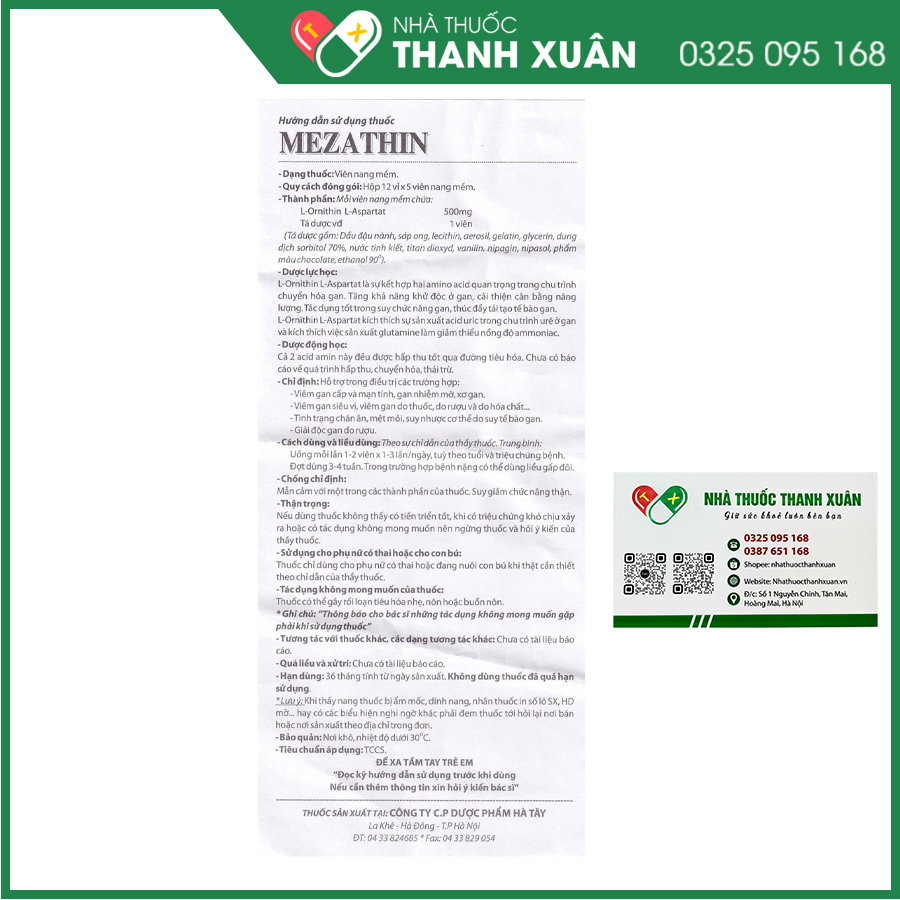 Mezathin hỗ trợ điều trị viêm gan, xơ gan, gan nhiễm mỡ, giải độc gan và cải thiện chức năng gan